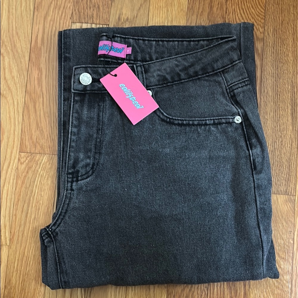 Edikted Black Raelynn Jeans Washed Look